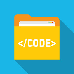 code editor web folder inside vector image