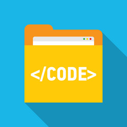 Code editor web folder inside vector