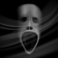 White demon face Royalty Free Vector Image - VectorStock