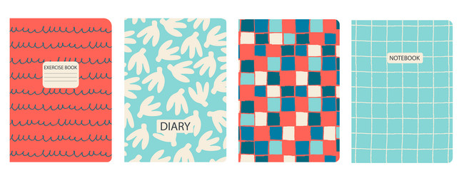 set of cover page templates based on grid seamless vector image