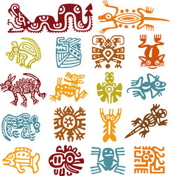 Aztec Animals Mexican Tribals Symbols Maya Graphic Objects Native Ethnicity  Drawings Recent Vector Aztec Civilization Set Stock Illustration - Download  Image Now - iStock