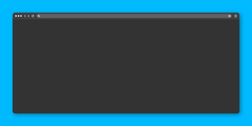 blank web browser window with toolbar and search vector image