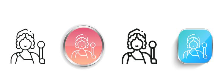 hera icon thin linear regular and button style vector image