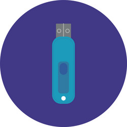 Usb memory block and flat style icon vector