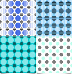 Abstract seamless pattern set - circle design vector