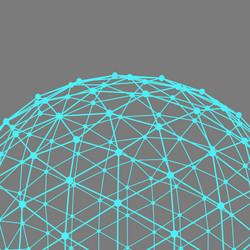 mesh polygonal background scope of lines and dots vector image