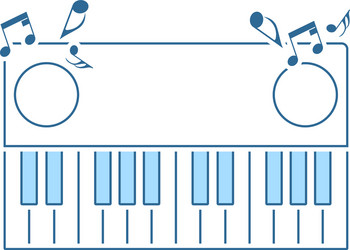 piano keyboard icon vector