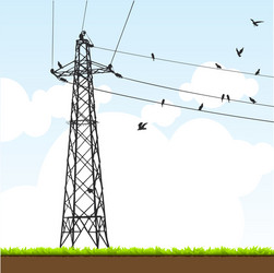 Transmission tower vector