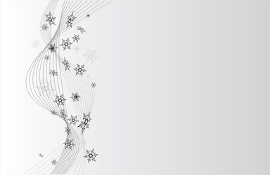 Gray Christmas Snowflake Background vector image
