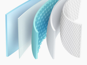 Moisture absorbent sheet and ventilation Vector Image