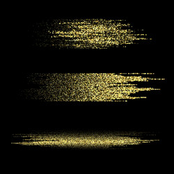 Gold Glitter Brush Strokes vector