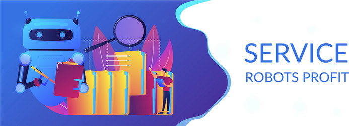 robotic process automation concept banner header vector image