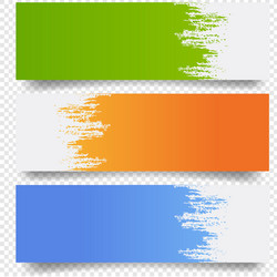 banners set with blobs isolated transparent vector image