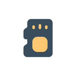 memory card icon computer component flat vector image