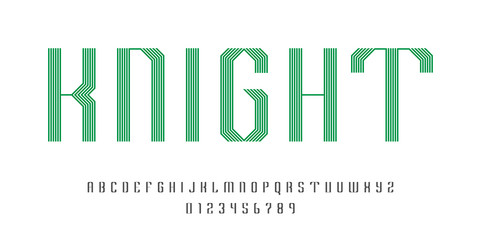 set of alphabets font letters and numbers vector image