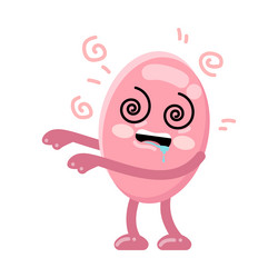 Abstract cute rhombus geometric character dancing Vector Image