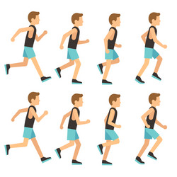 Running Man Animation Sequence vector image