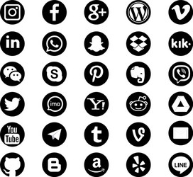 Social media icons pack vector