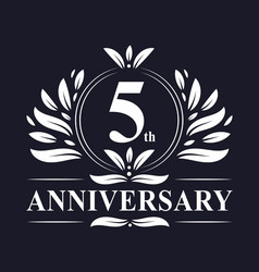 5 years anniversary logo 5th Vector Image