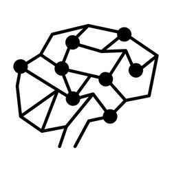 artificial brain vector image