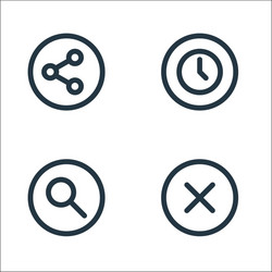 basic ui line icons linear set quality vector image