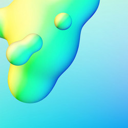 Fluid design liquid blobs with vibrant intense vector