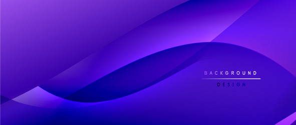 fluid gradient waves with shadow lines and glowing vector image