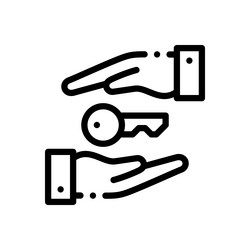 key icon thin linear style design isolated vector image