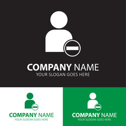 remove user icon for web and mobile vector image