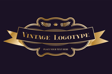 Vintage old style logo icon template vector