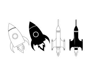 Rocket svg bundle spaceship rocke Royalty Free Vector Image