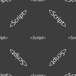 script sign icon javascript code symbol seamless vector image