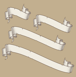 Antique Papyrus Scrolls - Set of Four Vector Image