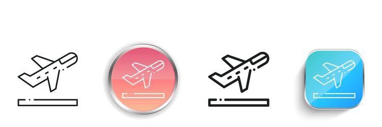 departure icon thin linear regular and button vector image