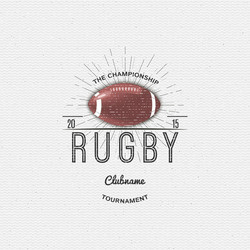Rugby Sports Badge Collection Vector Image