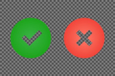 accept and decline button simple design vector image