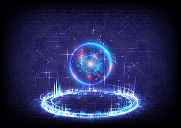 gui and ui virtual reality portal hologram vector image