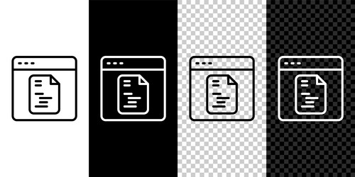 set line software web developer programming code vector image