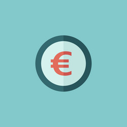 Euro flat icon Royalty Free Vector Image - VectorStock