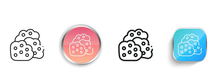 bush icon thin linear regular and button style vector image