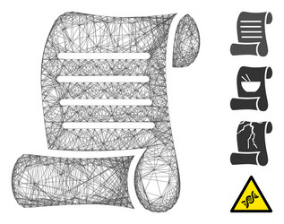 net script roll mesh vector image