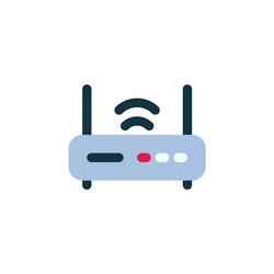 wifi router icon computer component flat vector image
