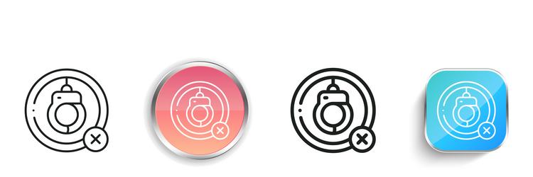 deported icon thin linear regular and button vector image