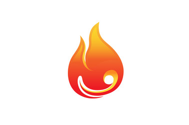 flaming fire logo Vector Image