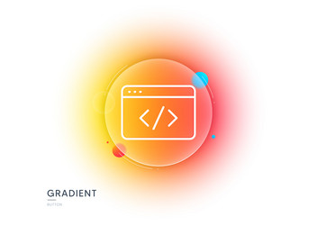 Seo script line icon web programming sign vector