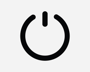 on off power icon shutdown start computer switch vector