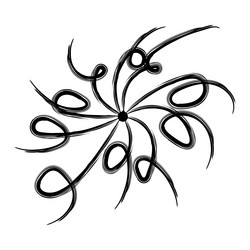 abstract curl in a circle element for decoration vector image