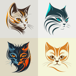 Premium Vector  Cat logo vector icon illustration