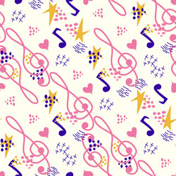 Classic musical patterns with sheet music vector