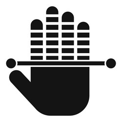 fast palm scan icon simple board code id vector image
